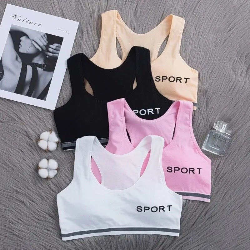 Pack Of 3 Padded Cotton Sports Bra for Women And Girls -SB
