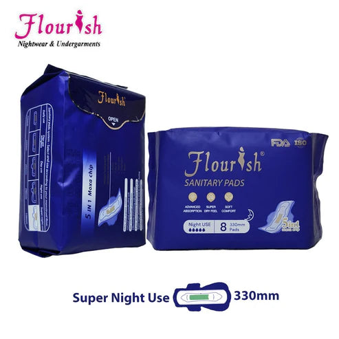 330mm WINGLESS DAILY USE PANTY LINERS SANITARY PADS FOR GIRLS & WOMEN 8 PCS