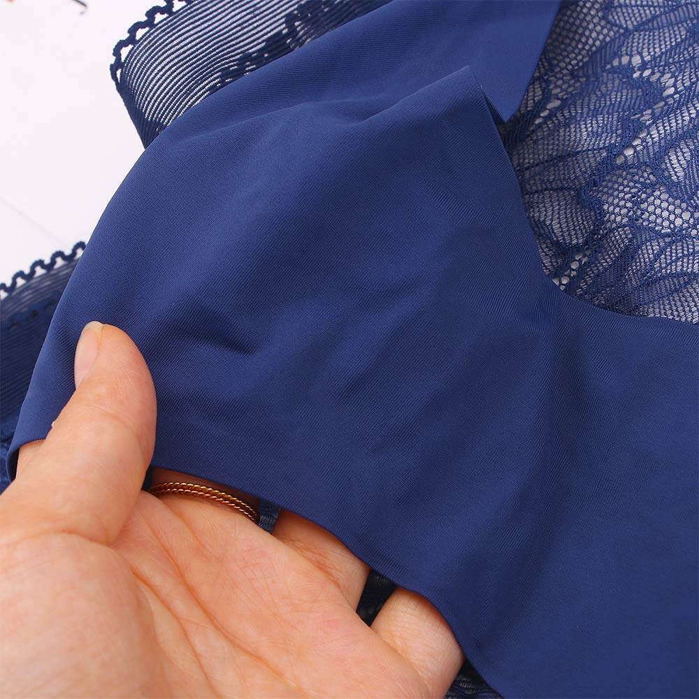 Pack Of 3 Lace Net Seamless Breathable See Through Panties