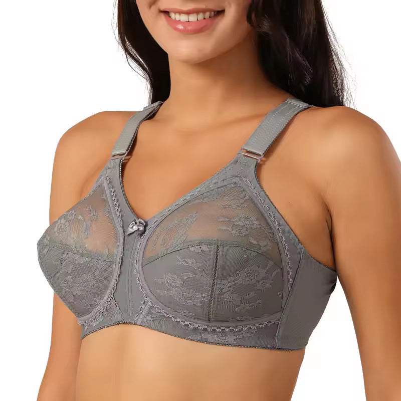 Imported™ Lace Bra Minimizer Women Beauty Floral Full Figure Wireless Large Bosom Bra