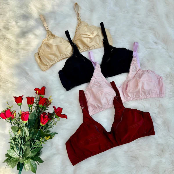 Pack of 2 Cotton Bliss High Quality Non Padded Bra | BD-800-TK