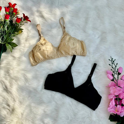 Pack of 2 Cotton Bliss High Quality Non Padded Bra | BD-800-TK