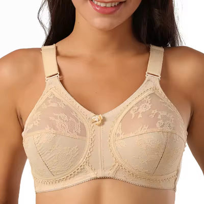 Imported™ Lace Bra Minimizer Women Beauty Floral Full Figure Wireless Large Bosom Bra