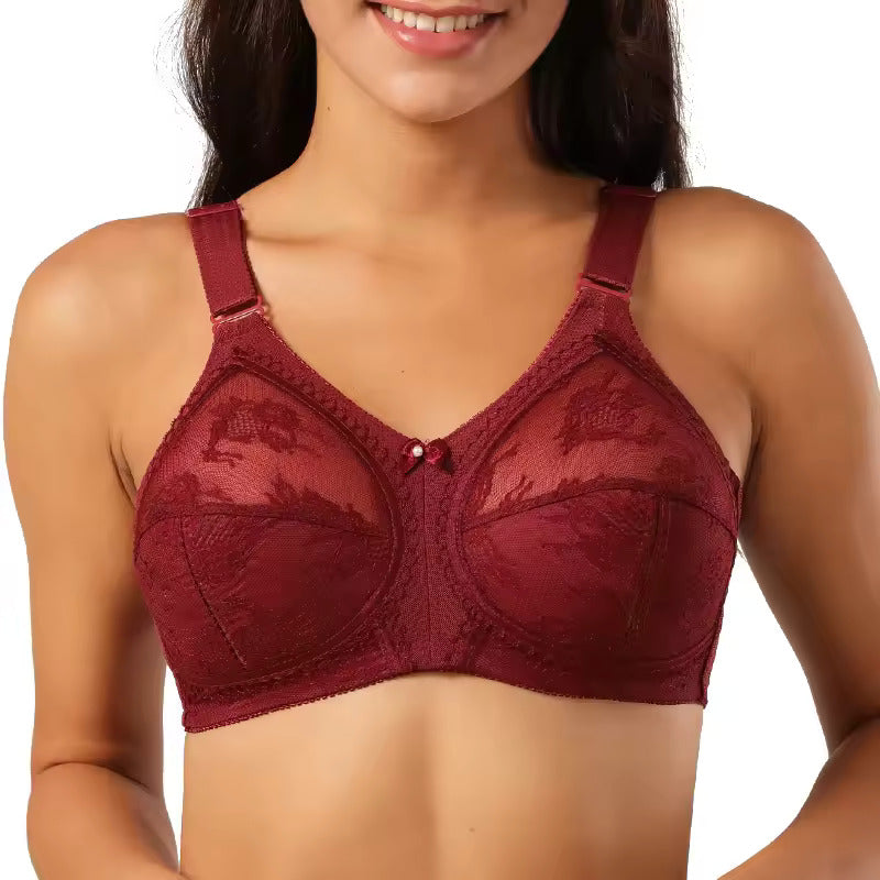 Imported™ Lace Bra Minimizer Women Beauty Floral Full Figure Wireless Large Bosom Bra