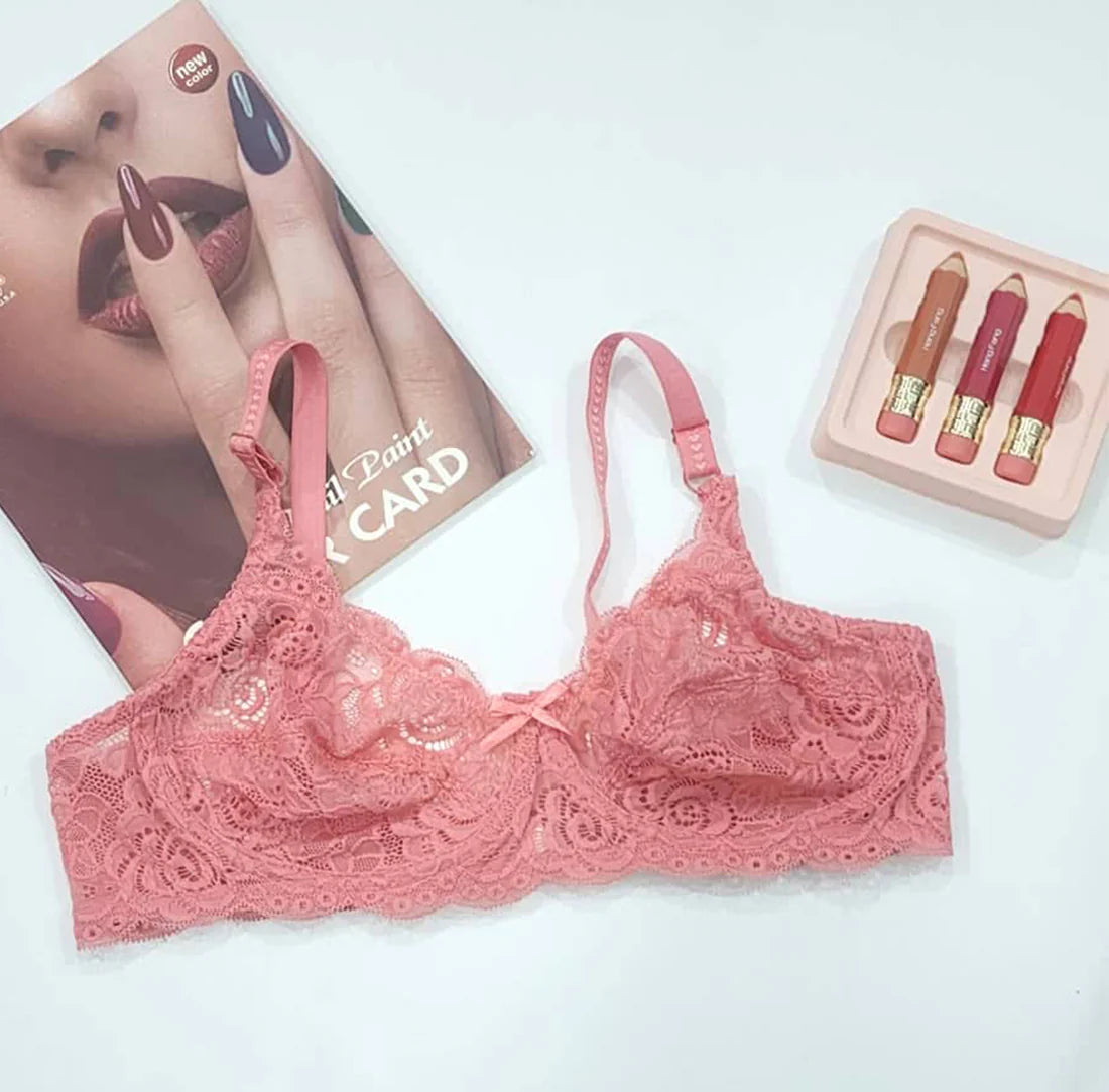 1pcs Non-Padded & Non-Wired Full Coverage & Transparent Bra