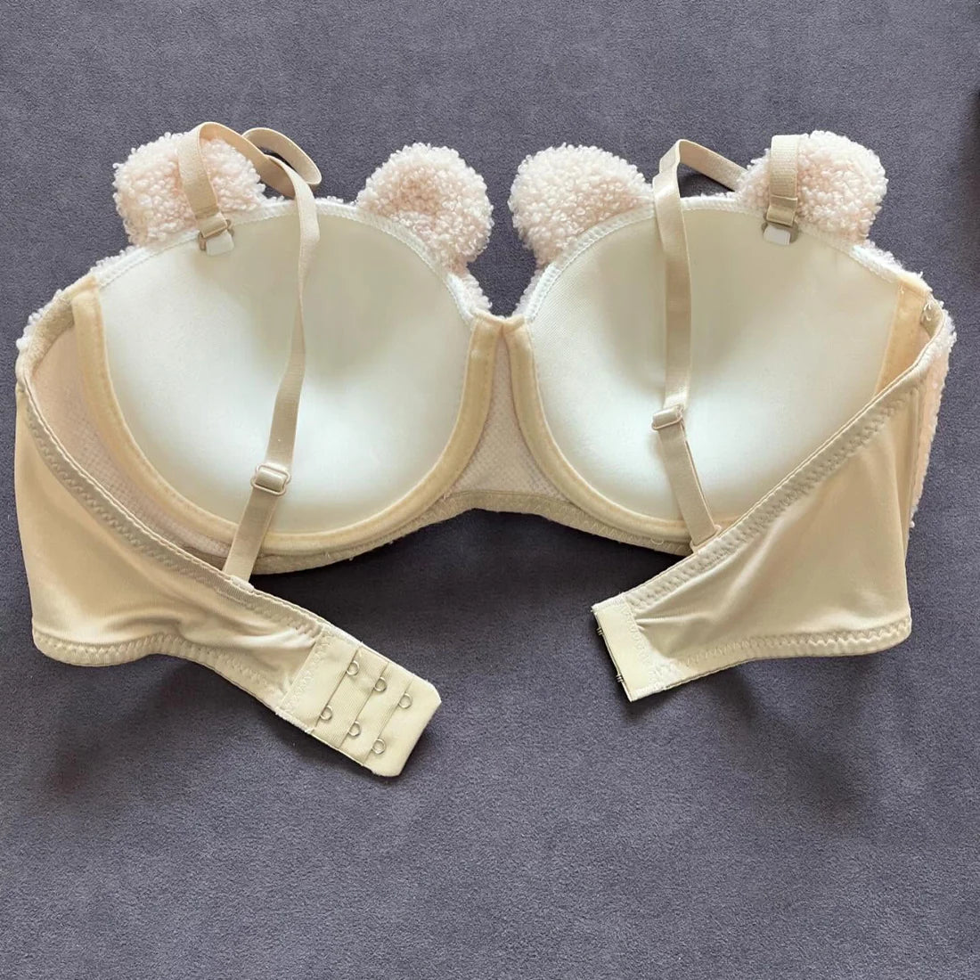 New High Quality Sexy Cute Bear Anime Soft Plush Design Bra & Panty Set