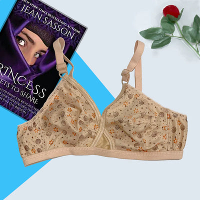 Pack Of 4 Soft Cotton Hosiery Fabric Imported Style Printed Bra | BD-520