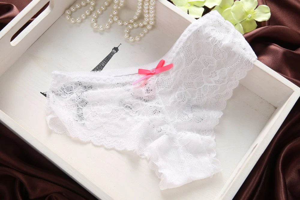 Cute Lace Embroidery Push Up Bra & Panty set