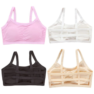 Pack Of 3 - Junior Girls Spaghetti Straps Hollow Out Backless Bra (8 - 18 Years ) Multicolor
