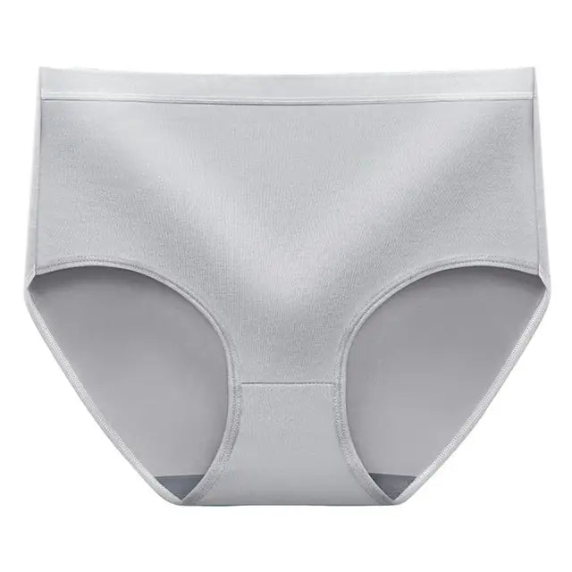 Pack Of 5 Women's Panties Mid Waist Solid Color Breathable High Elasticity Quick Dry Butt Lifting Soft Anti-Pilling Lady Underpants