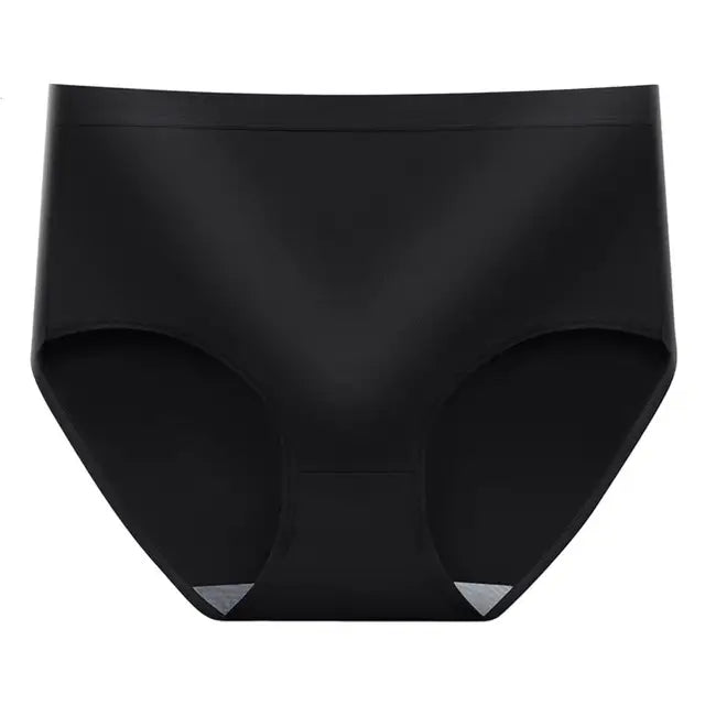 Pack Of 5 Women's Panties Mid Waist Solid Color Breathable High Elasticity Quick Dry Butt Lifting Soft Anti-Pilling Lady Underpants