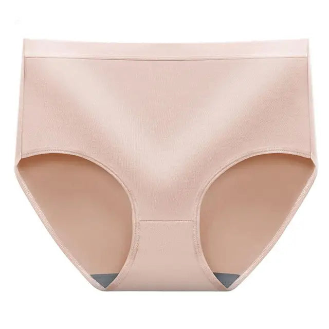 Pack Of 5 Women's Panties Mid Waist Solid Color Breathable High Elasticity Quick Dry Butt Lifting Soft Anti-Pilling Lady Underpants