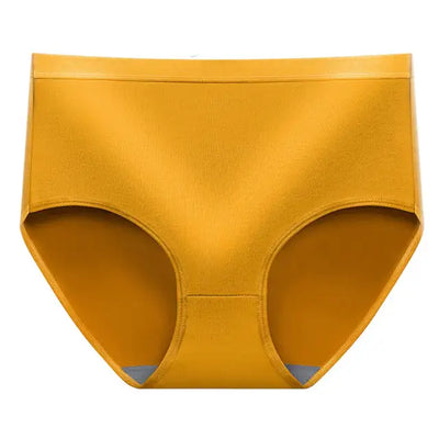 Pack Of 5 Women's Panties Mid Waist Solid Color Breathable High Elasticity Quick Dry Butt Lifting Soft Anti-Pilling Lady Underpants