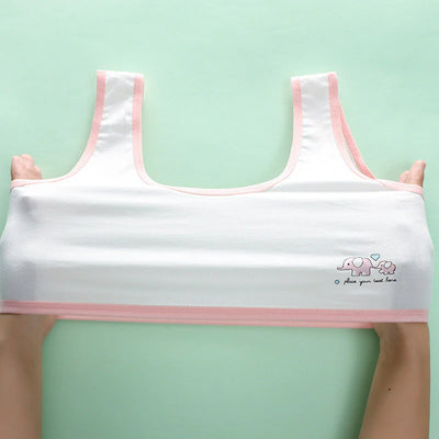 1 Pc Teenage Cotton Bra Vest For Girls Non Padded Cartoon Vest Tank (8 to 16 Years)