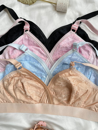 Pack Of 4 Cross Design Women Ladies Girls Cotton Bra Blouse Brazier | BD-720-TK
