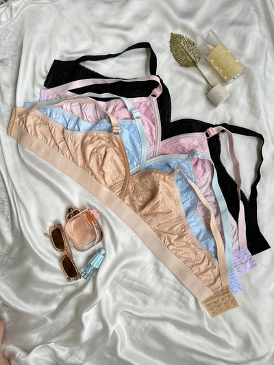 Pack Of 4 Cross Design Women Ladies Girls Cotton Bra Blouse Brazier | BD-720-TK