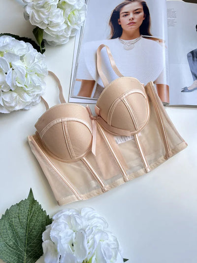 Ladies Imported Wired High Quality Half Cup Padded Push-Up half Camisole Top