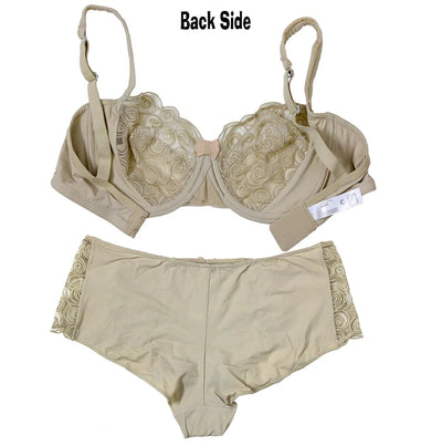 Lace Non-Padded Wired & Demi Coverage Bra Panty Set