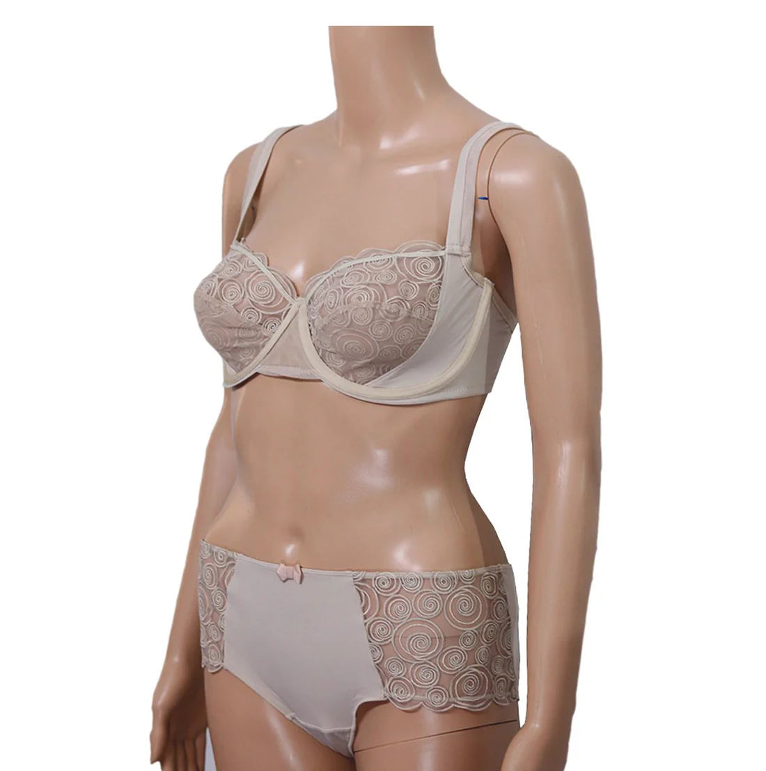 Lace Non-Padded Wired & Demi Coverage Bra Panty Set