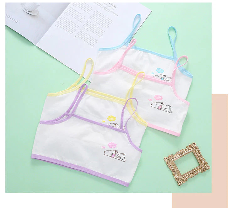 1 Pc New Fashion Teenage Training Bra Multi Print Bras For Girls (8-16) Years