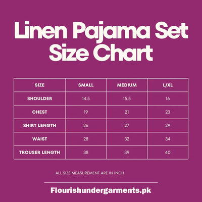 New Summer Cooling Linen 2-Piece Pajama Set With Scrunchie