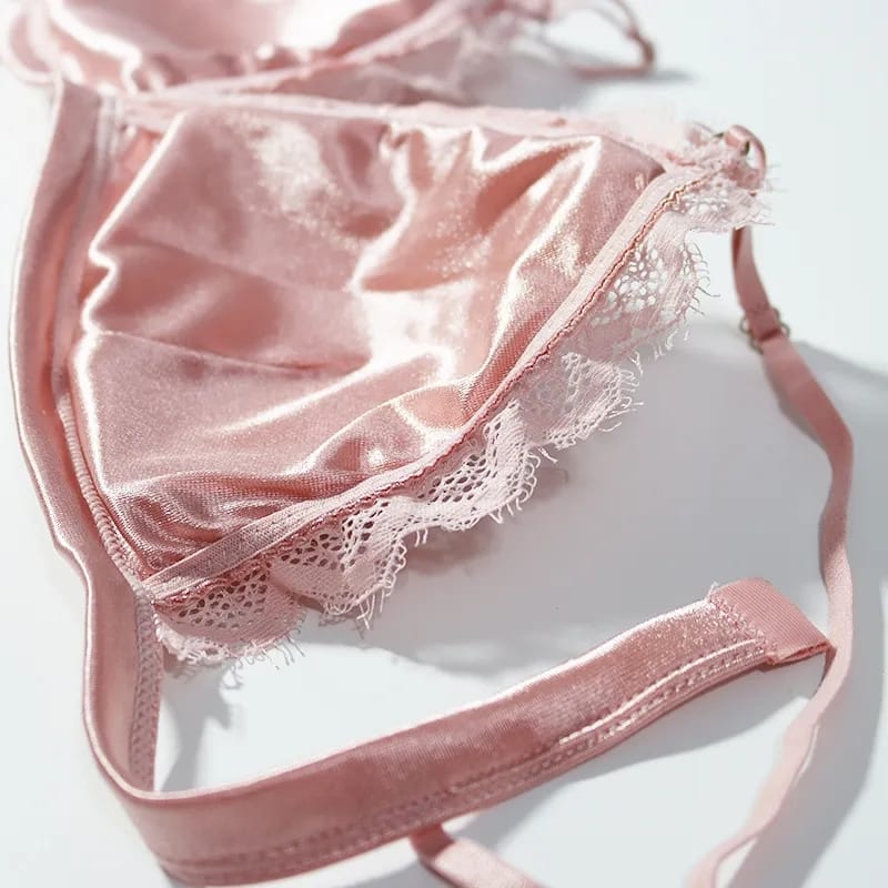 Pack Of 2 Silk Outline Lace Non Wired T-Shirt Removable Padded Bra