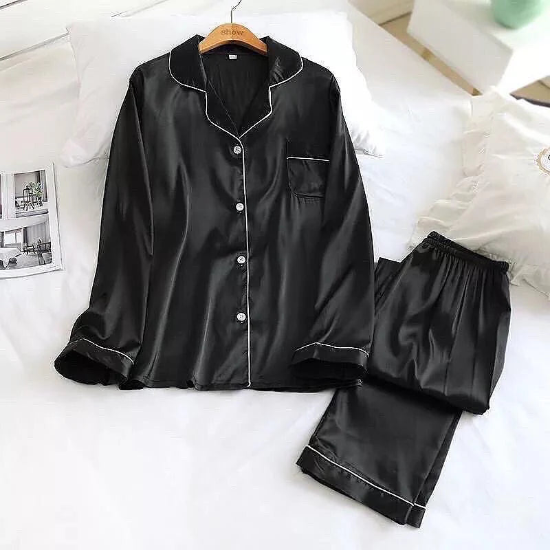 Silk Elegance Nightwear Set | Wedding Lingerie's Full Sleeve Sleepwear Lingerie Set Best PJ's in Pakistan | Sexy Nighty Two Pieces Set