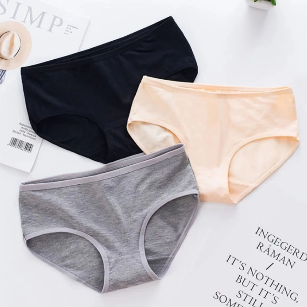 Budget Pack Of 5 Comfortable Cotton Brief Women Seamless Underwear Panties