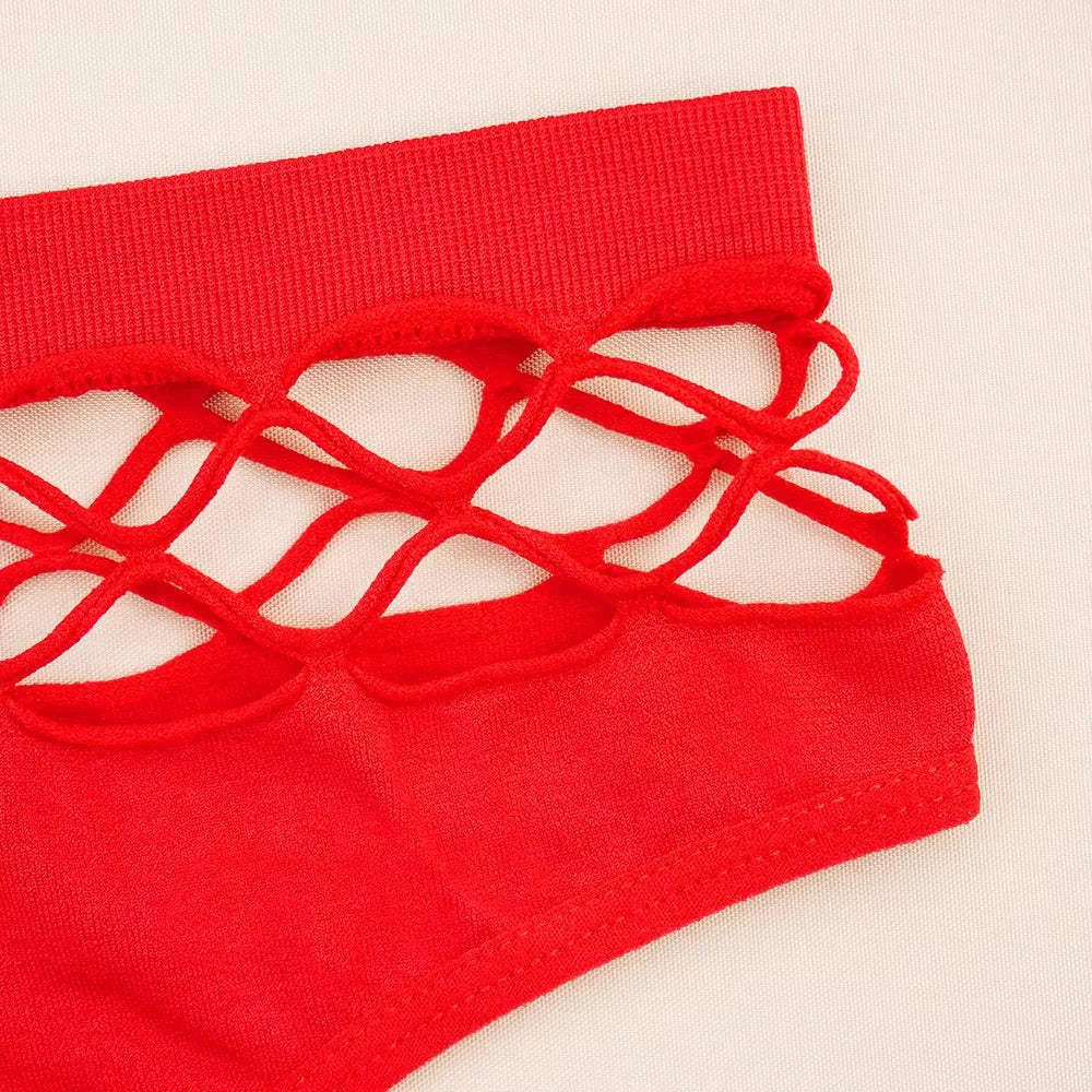 Pack Of 3 Sexy T Shape Mesh Hole Design G-string Panties