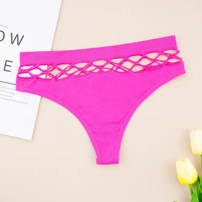 Pack Of 3 Sexy T Shape Mesh Hole Design G-string Panties