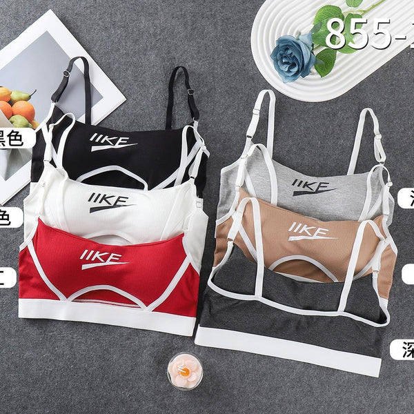 Pack of 3 Soft Cotton Hollow-Design Adjustable Strap Bras for Sports, Yoga & Gym