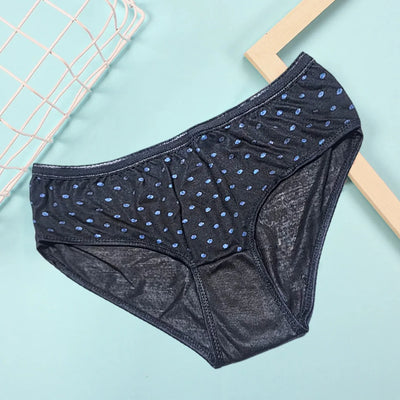 Budget Pack Of 5 Comfortable Polka Dotted Cotton Brief Women Seamless Underwear Panties