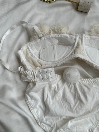 New High Quality Sexy Cute Kitty Anime Soft Plush Design Bra & Panty Set