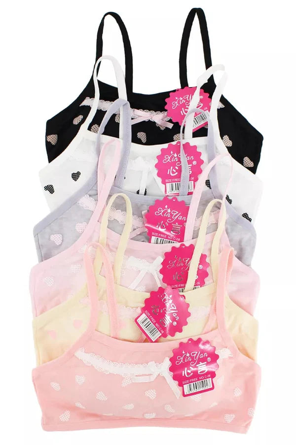 Pack Of 3 Cotton Soft Padded Teeange Bra Vest For Girls Steel -SB