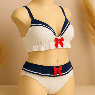 High Quality Sailor Moon Style Cute Bra and Pantie Set Bralette Lingerie