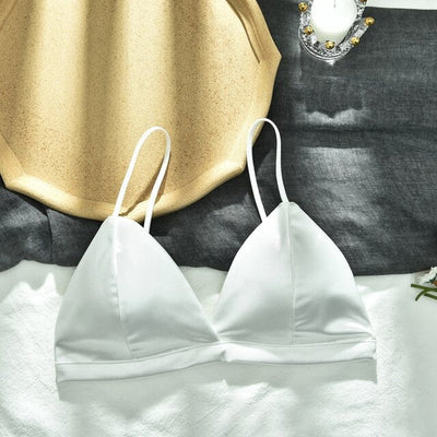 Pack Of 2 New Soft & Pure Silk Triangle Cup Light Padded T-Shirt Bra One Hook Padded Bra