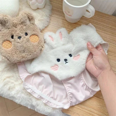 Undergarments New High Quality Sexy Cute Anime Soft Plush Design bra underwear Japanese cartoon rabbit underwear Bra & Panty Set