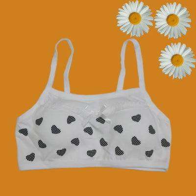 Pack Of 3 Cotton Soft Padded Teeange Bra Vest For Girls Steel -SB